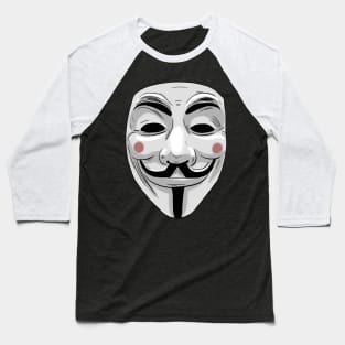 Anonymous Hacker Mask Baseball T-Shirt